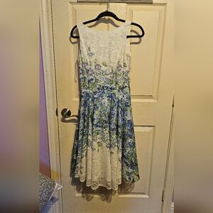 Danny and Nicole Size 4 Midi White-Multicolor Lace